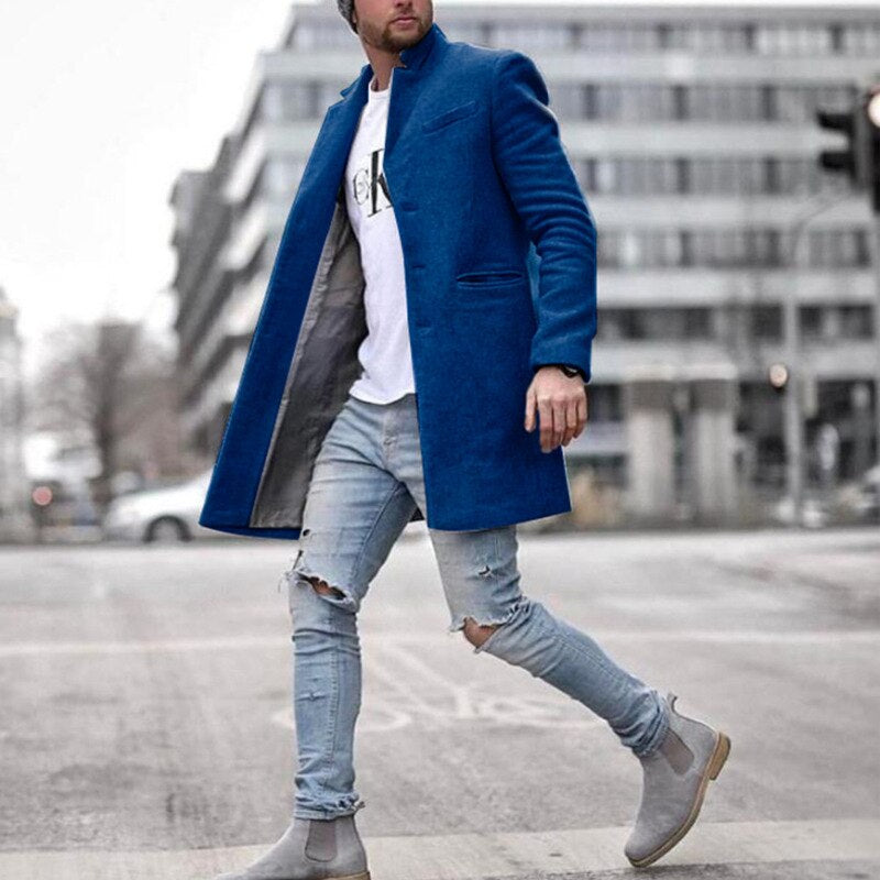 Patrick | Klassischer langer Wollmantel