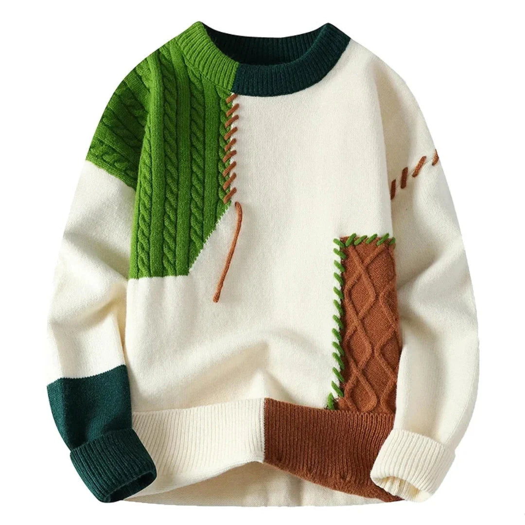 Sandro - Gemütlicher Patchwork-Pullover