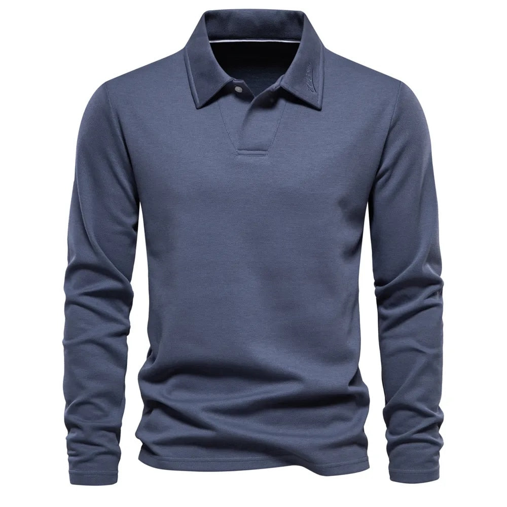 JAMES | Stylisches Langarm Poloshirt