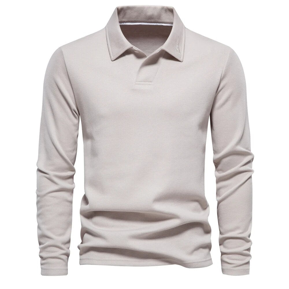 JAMES | Stylisches Langarm Poloshirt