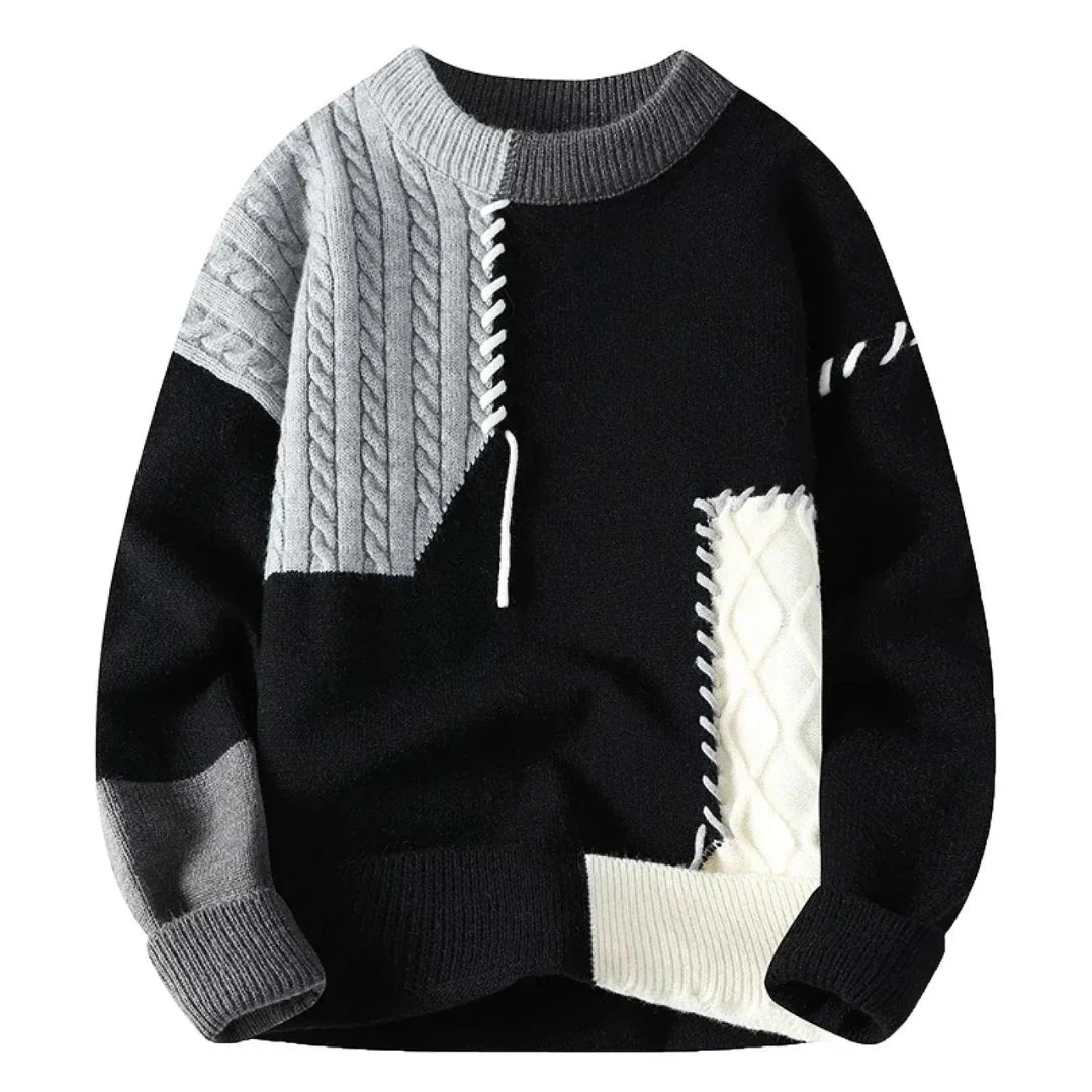 Sandro - Gemütlicher Patchwork-Pullover