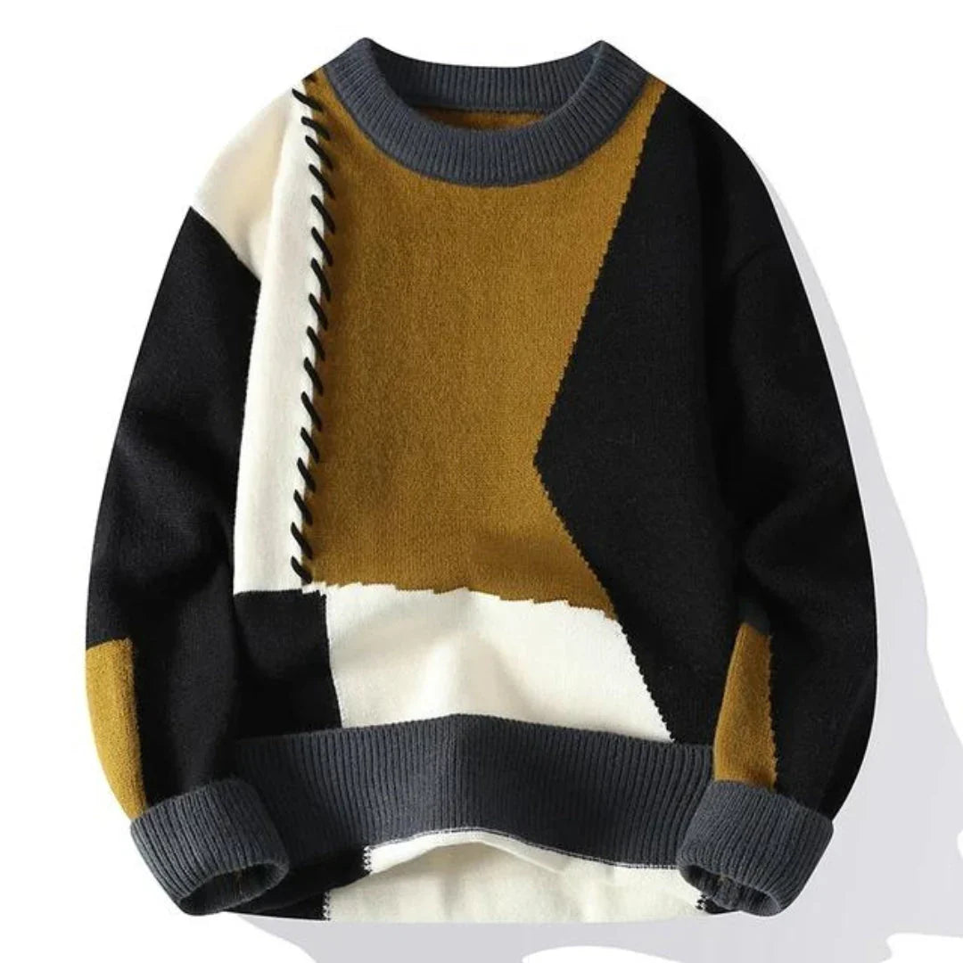 Sandro - Gemütlicher Patchwork-Pullover