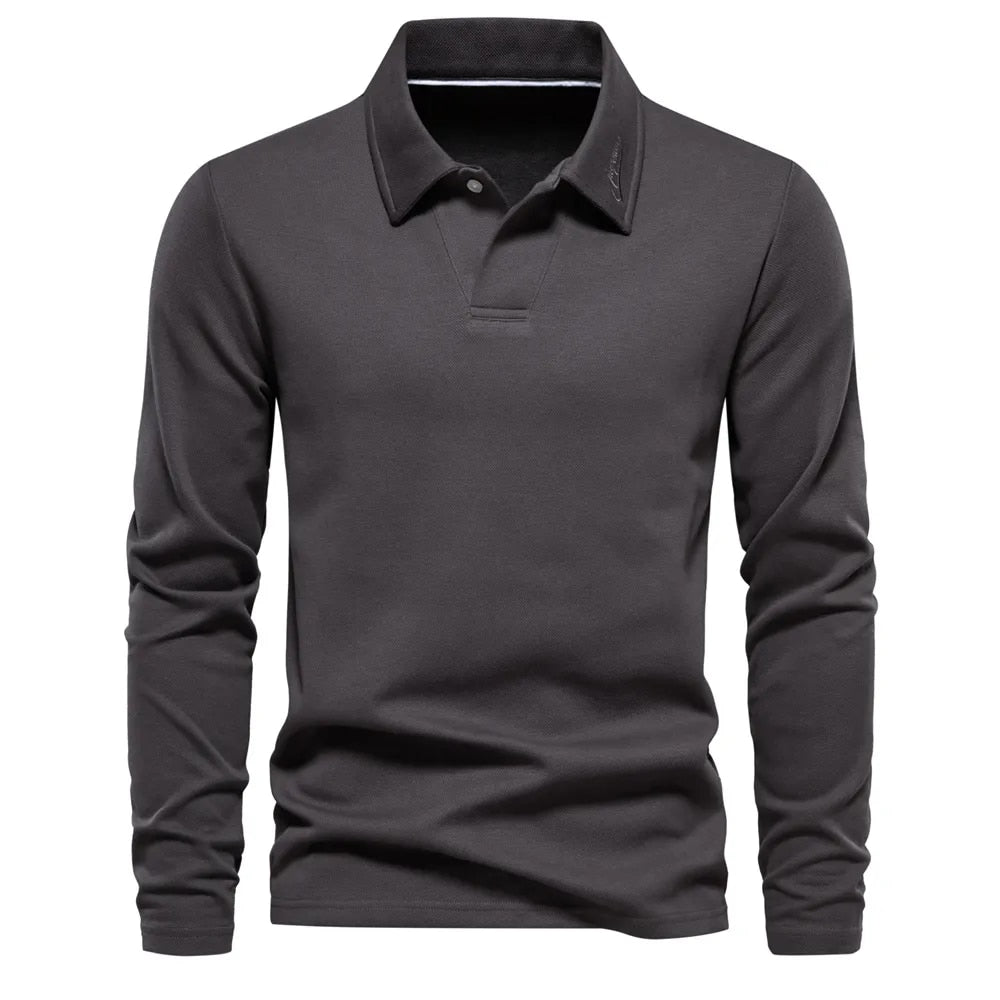 JAMES | Stylisches Langarm Poloshirt