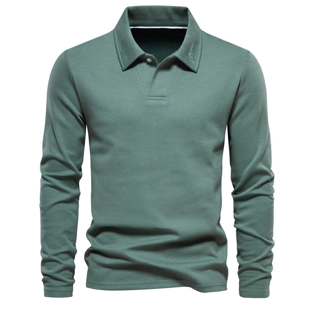 JAMES | Stylisches Langarm Poloshirt