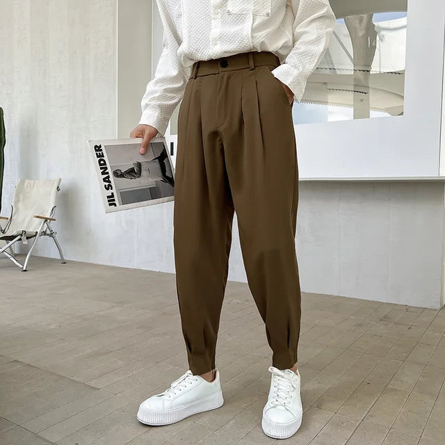 "Flex Elegance" - Anzugshose mit engem Knöchelbund