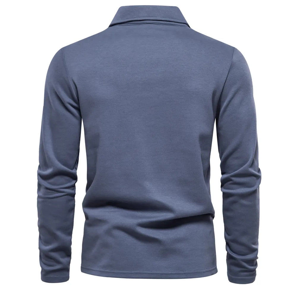 JAMES | Stylisches Langarm Poloshirt