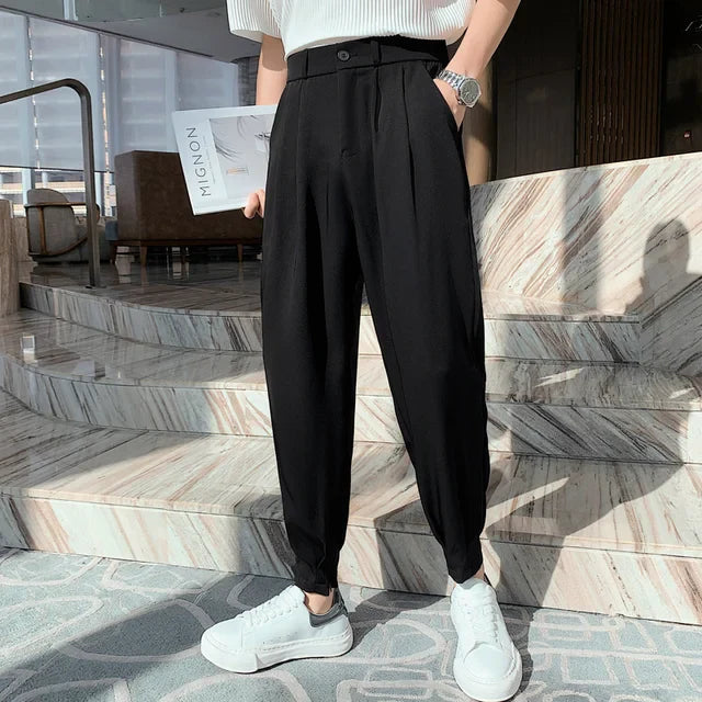"Flex Elegance" - Anzugshose mit engem Knöchelbund