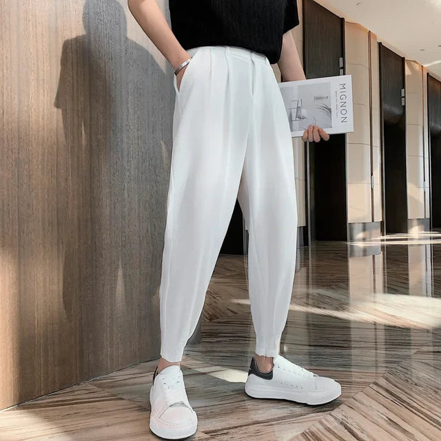 "Flex Elegance" - Anzugshose mit engem Knöchelbund