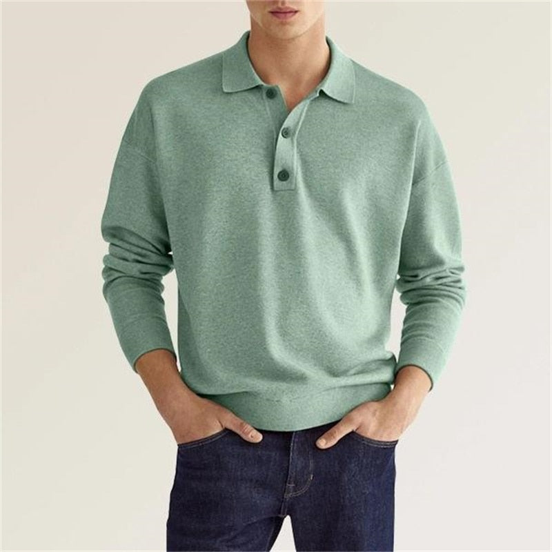 Elegance Polo -  Herren Langarm-Polo