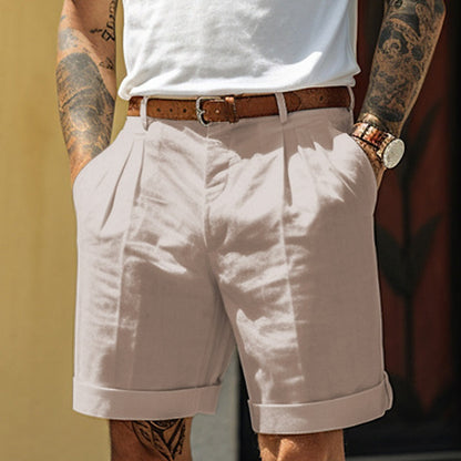 Valentin - Klassiche Leinen Baumwoll Herren Shorts