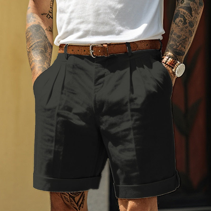 Valentin - Klassiche Leinen Baumwoll Herren Shorts