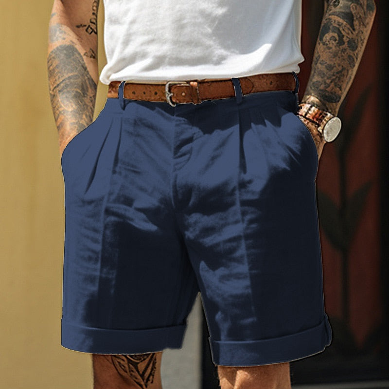 Valentin - Klassiche Leinen Baumwoll Herren Shorts