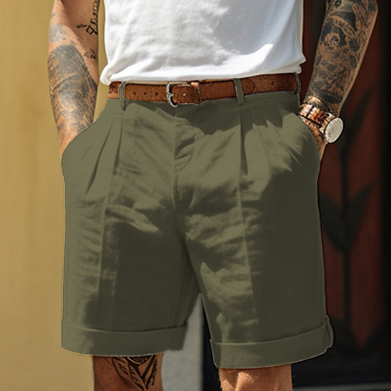 Valentin - Klassiche Leinen Baumwoll Herren Shorts